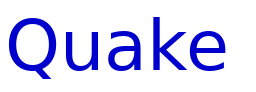 Quake & Shake font